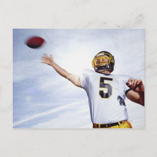 ラグビー遊ボール付きスポーツマン ポストカード
