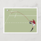 ラグビー選手がボールをtouchに蹴点々のあるる ポストカード (正面)