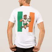 ラグビー選手のジャンプ トライブレンドTシャツ (裏面)