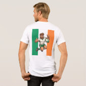 ラグビー選手のジャンプ トライブレンドTシャツ (裏面全面)
