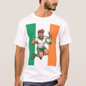 ラグビー選手のジャンプ Tシャツ (正面)