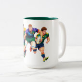 ラグビー選手ツートーンマグカップ ツートーンマグカップ (正面右)
