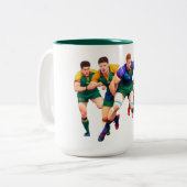 ラグビー選手ツートーンマグカップ ツートーンマグカップ (正面左)
