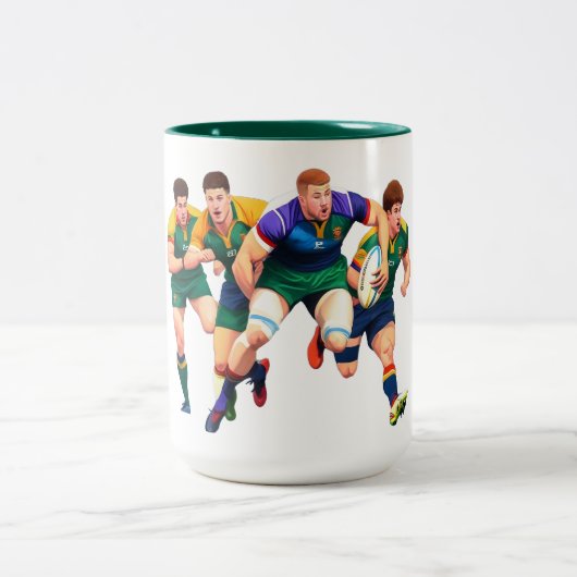 ラグビー選手ツートーンマグカップ ツートーンマグカップ (中央)