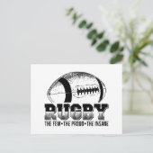 ラグビー選手 |チームのスポーツギフトを監督 ポストカード (スタンド正面)