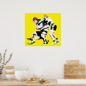 ラグビー選手 – ラグビー絵画ズプリント ポスター (キッチン)