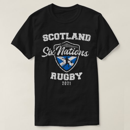 ラグビー6ネーションズスコットランドFrance Ireland England Wa Tシャツ (デザイン正面)