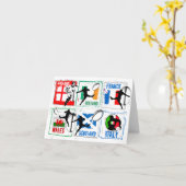 ラグビー6ネーションズノートカード カード (黄色い花)