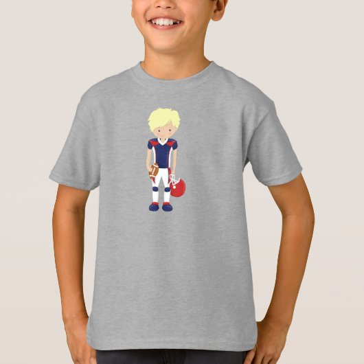 ラグビー,アメリカンフットボール,かわいい男の子,金髪 Tシャツ (正面)