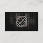 ラグビー; クールな黒 名刺 (裏面)