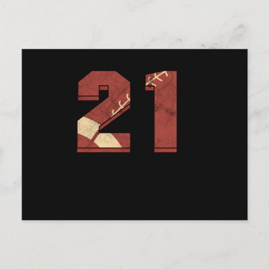 ラグビー フットボール 21歳の誕生日 スポーツ ギフト ポストカード (正面)