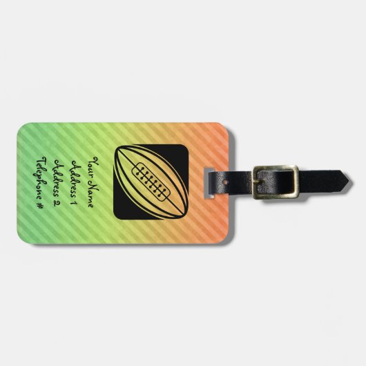 ラグビー ラゲッジタグ (正面横)