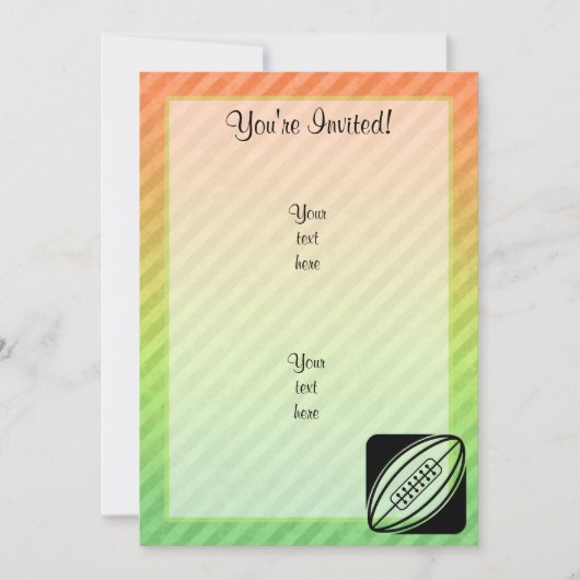 ラグビー 招待状 (正面)