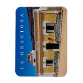 ラグラシオサカラフル建物ビューマグネット マグネット (縦)