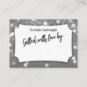 ラグランジイトNo Wrapブライダルシャワーグレー エンクロージャーカード (裏面)
