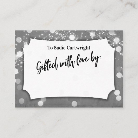 ラグランジイトNo Wrapブライダルシャワーグレー エンクロージャーカード (裏面)