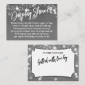 ラグランジイトNo Wrapブライダルシャワーグレー エンクロージャーカード (正面/裏面)