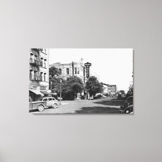 ラグランデオレゴン州メイン通りビュー写真 キャンバスプリント (正面)