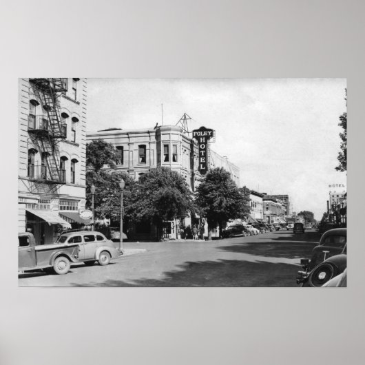 ラグランデオレゴン州メイン通りビュー写真 ポスター (正面)