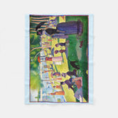 ラグランデジャッテ島の日曜の午後 フリースブランケット (正面)