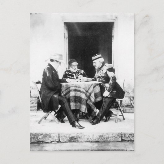 ラグラン卿、オマール・パシャ将軍、ペリシエ将軍、 ポストカード (正面)