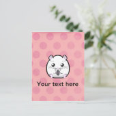 ラグラー・オールホワイトシリアハムスター ポストカード (スタンド正面)