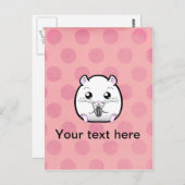 ラグラー・オールホワイトシリアハムスター ポストカード (正面/裏面)