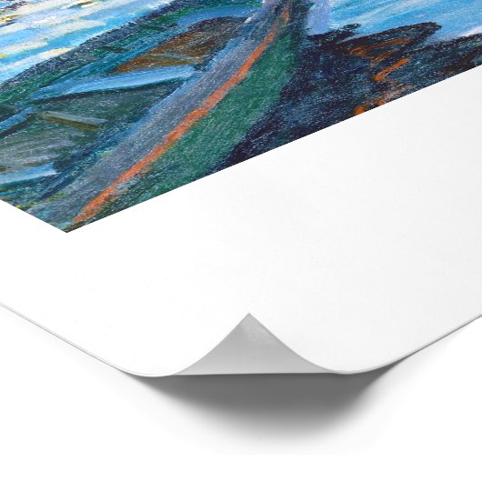 ラグレヌイレクロードモネ素晴らしアート絵画ズ ポスター (角)