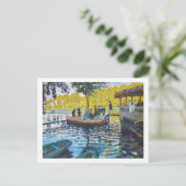 ラグレヌイレクロードモネ素晴らしアート絵画ズ ポストカード (スタンド正面)