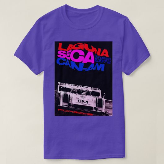 ラグーナセカカナムヴィンテージ1972グランプリAuto Rac Tシャツ (デザイン正面)