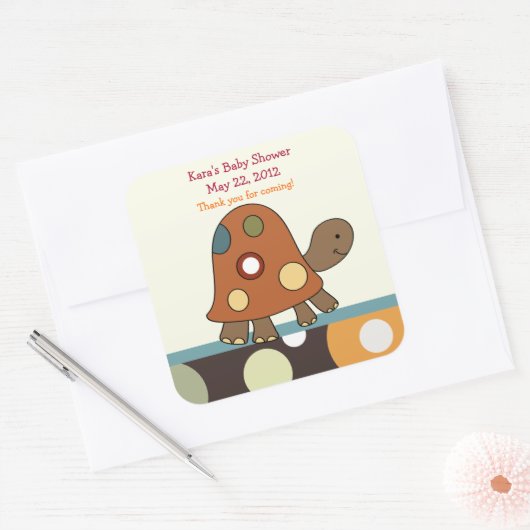 ラグーナタートルスクエアお気に入りシール スクエアシール (封筒)