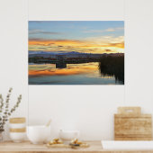 ラグーナニメズサンセット、エルカラファテ、アルゼンチン ポスター (キッチン)