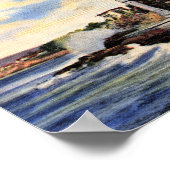 ラグーナビーチ、カリフォルニア、ヴィンテージビュー ポスター (角)