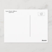 ラグーナビーチ、カリフォルニア、ヴィンテージビュー ポストカード (裏面)