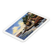 ラグーナビーチ、カリフォルニア、ヴィンテージビュー マグネット (左側)