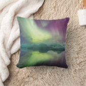 ラグーンのオーロラライト | Jokulsarlon，アイスランド クッション (ブランケット)