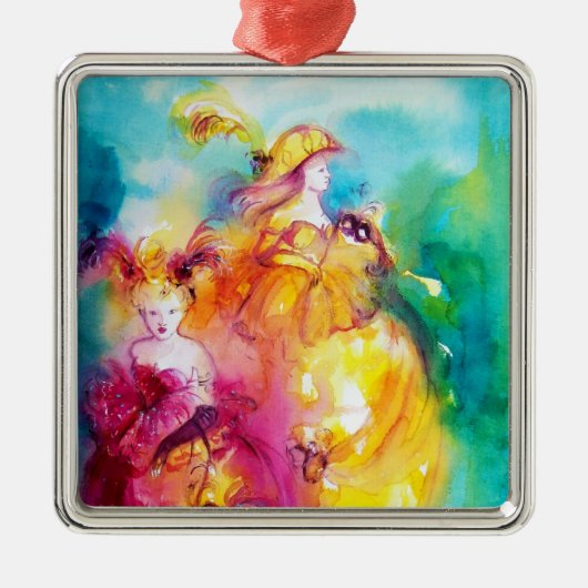 ラグーンのロンド/ヴェネツィアの仮装ボール メタルオーナメント (正面)