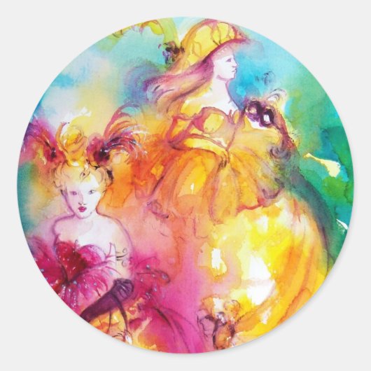 ラグーンのロンド/ヴェネツィアの仮装ボール ラウンドシール (正面)