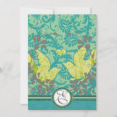 ラグーンエンダイブヴィンテージラブバーズダマスクウェディング 招待状 (裏面)