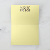 ラグーンクリーチャーと犬の散歩 グリーティングカード シーズンカード (内部)