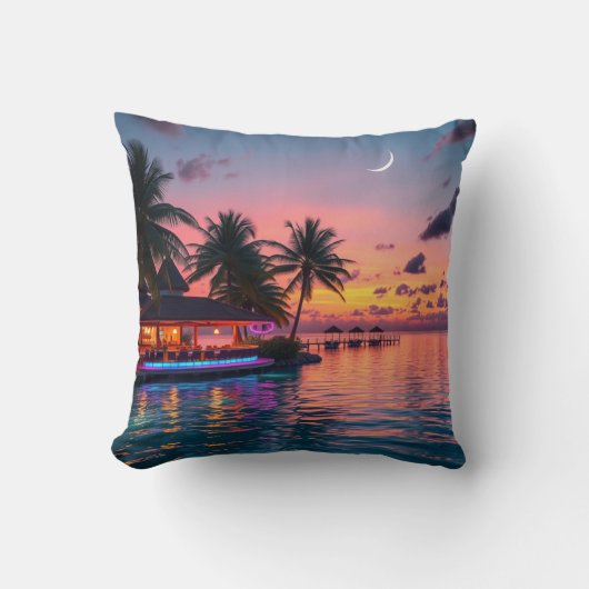 ラグーンサンセット&アフリカンサン クッション (正面)