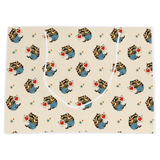 ラグーン及びハートヴィンテージ抱き枕 ラージペーパーバッグ (正面)