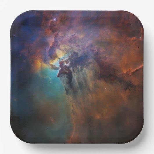 ラグーン星雲(天文学宇宙画像) （宇宙） ペーパープレート (正面)