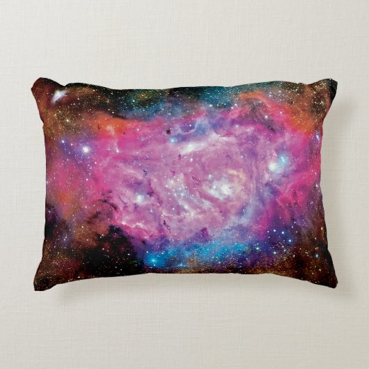 ラグーン星雲 宇宙の雲の写真 アクセントクッション (正面)