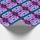 ラケキャップアジサイ白黒ティンテパーソナライズされたッド ラッピングペーパー (角)