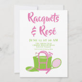 ラケッツ&ロゼテニスパーティー名門私立校風のレディースデイ 招待状 (正面)