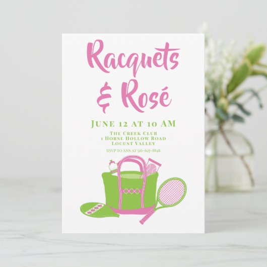 ラケッツ&ロゼテニスパーティー名門私立校風のレディースデイ 招待状 (スタンド正面)
