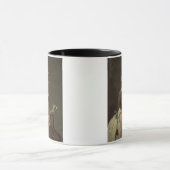 ラケットおよびShuttlecockの女の子 マグカップ (中央)