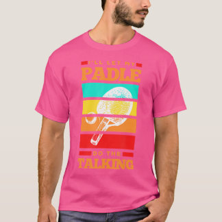 ラケットが語る ピンポン卓上テニス卓  Tシャツ