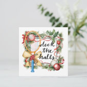 ラケットでテニスのクリスマス シーズンカード (スタンド正面)